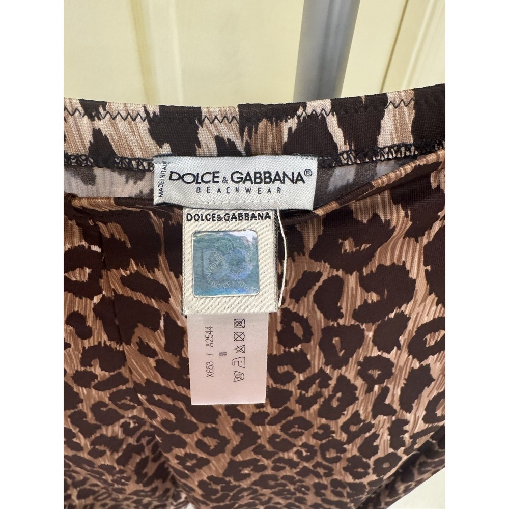Dolce and Gabbana beachwear leopard print cover-up pants size M  NWT! - Picture 4 of 9